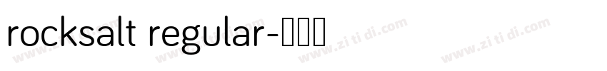 rocksalt regular字体转换